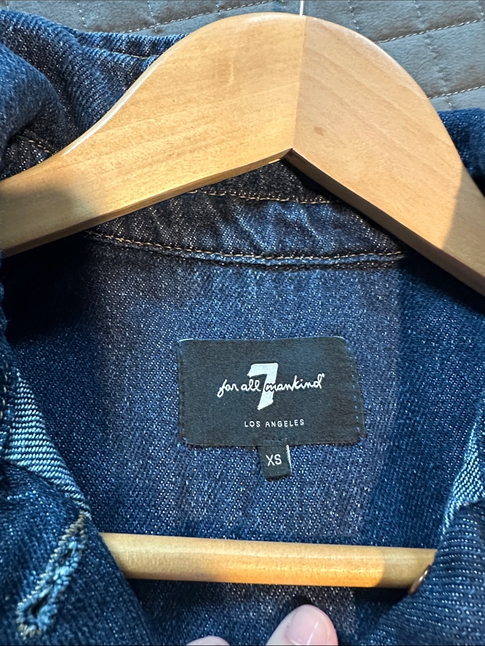 7 For All Mankind Dark Blue Denim Jumpsuit - Picture 3 of 3